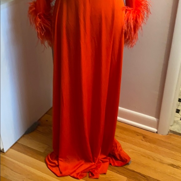 FUN VINTAGE LILLI DIAMOND Gown w Ostrich Feathers - Picture 4 of 16